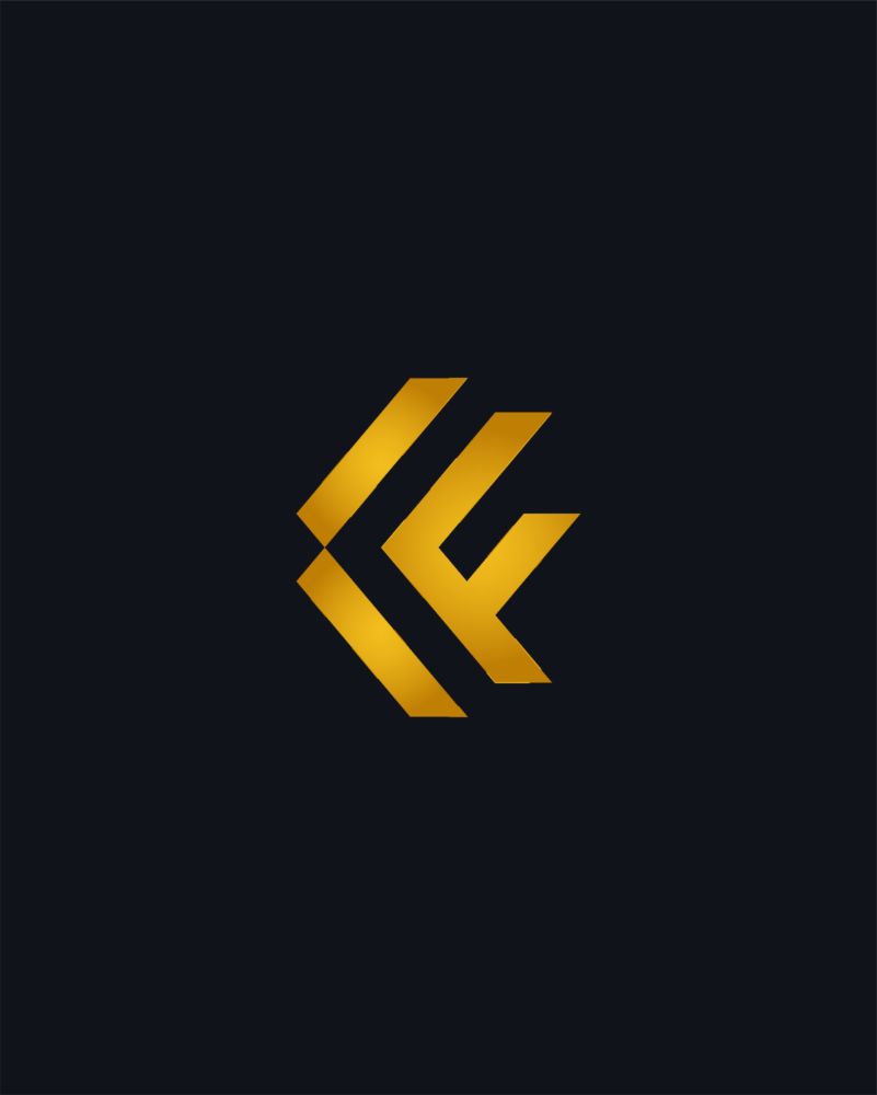 Clockface monogram in gold on a dark background