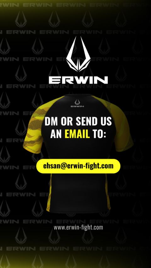 Story 3: the Erwin logo and the call to DM or email the team